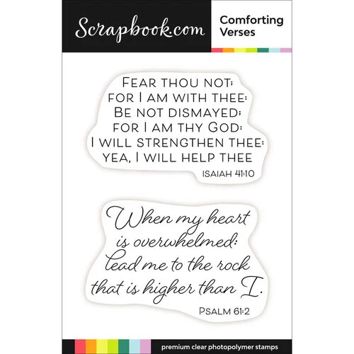 Scrapbook.com - Clear Photopolymer Stamp Set - Comforting Verses 1 Scrapbook.com - Clear Photopolymer Stamp Set - Comforting Verses