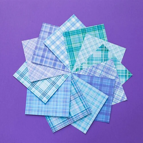 Crafter's Companion - 6 x 6 Paper Pad - Blue Pastel Plaid 2 Crafter's Companion - 6 x 6 Paper Pad - Blue Pastel Plaid
