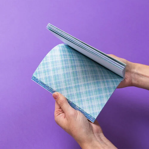 Crafter's Companion - 6 x 6 Paper Pad - Blue Pastel Plaid 3 Crafter's Companion - 6 x 6 Paper Pad - Blue Pastel Plaid