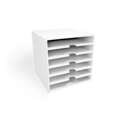 Scrapbook.com - Craft Room Basics - 6x6 Paper Storage - 6 Shelf Box - White 1 Scrapbook.com - Craft Room Basics - 6x6 Paper Storage - 6 Shelf Box - White