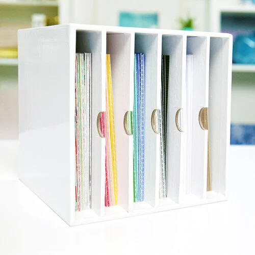 Scrapbook.com - Craft Room Basics - 6x6 Paper Storage - 6 Shelf Box - White 4 Scrapbook.com - Craft Room Basics - 6x6 Paper Storage - 6 Shelf Box - White