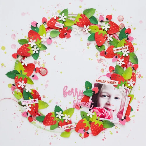 Scrapbook.com - Berry Sweet Bundle - Dies, Stamps, Paper
