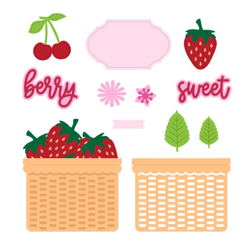 Scrapbook.com - Berry Sweet Bundle - Dies, Stamps, Paper