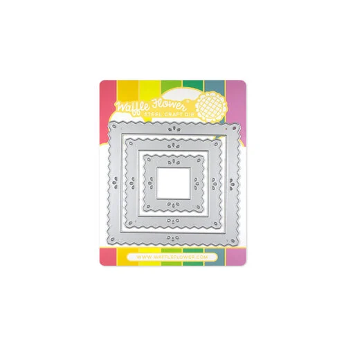 Waffle Flower Crafts - Craft Dies - Pinking Square Frames 1 Waffle Flower Crafts - Craft Dies - Pinking Square Frames