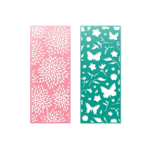 Scrapbook.com - Decorative Die Set - Slimline - Spring Floral and Mums 1 Scrapbook.com - Decorative Die Set - Slimline - Spring Floral and Mums