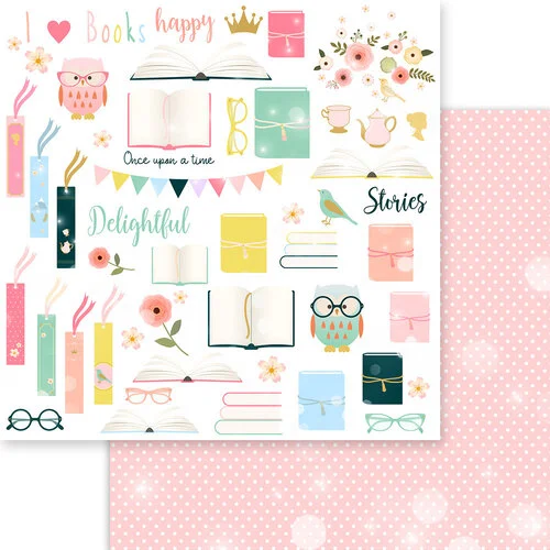 Memory Place - Book Lover Collection - 12 x 12 Double Sided Paper - I Love Books 1 Memory Place - Book Lover Collection - 12 x 12 Double Sided Paper - I Love Books