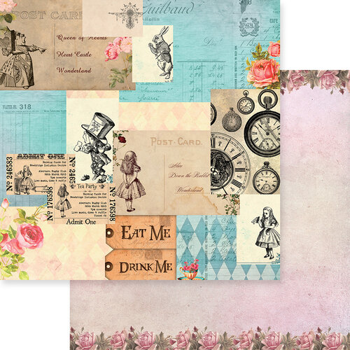 Memory Place - Alice's Tea Party Collection - 8 x 8 Collection Pack 4 Memory Place - Alice's Tea Party Collection - 8 x 8 Collection Pack