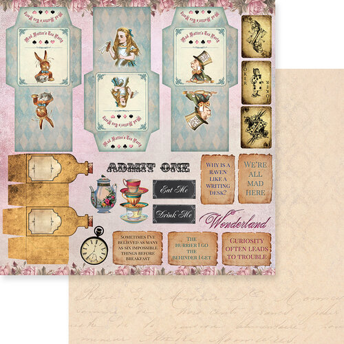 Memory Place - Alice's Tea Party Collection - 8 x 8 Collection Pack 7 Memory Place - Alice's Tea Party Collection - 8 x 8 Collection Pack