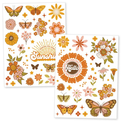 Scrapbook.com - Retro Garden - Rub-On Transfers - 6x8 - 2 Sheets 1 Scrapbook.com - Retro Garden - Rub-On Transfers - 6x8 - 2 Sheets