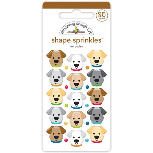 Doodlebug Design - Doggone Cute Collection - Stickers - Shape Sprinkles - Enamel - Fur Babies 1 Doodlebug Design - Doggone Cute Collection - Stickers - Shape Sprinkles - Enamel - Fur Babies