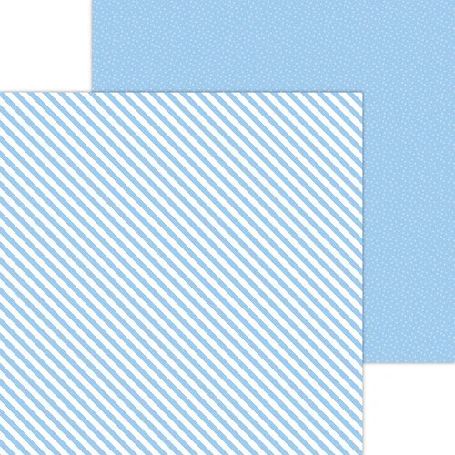 Doodlebug Design - Monochromatic Collection - 12 x 12 Double Sided Paper - Bubble Blue Candy Stripe 1 Doodlebug Design - Monochromatic Collection - 12 x 12 Double Sided Paper - Bubble Blue Candy Stripe