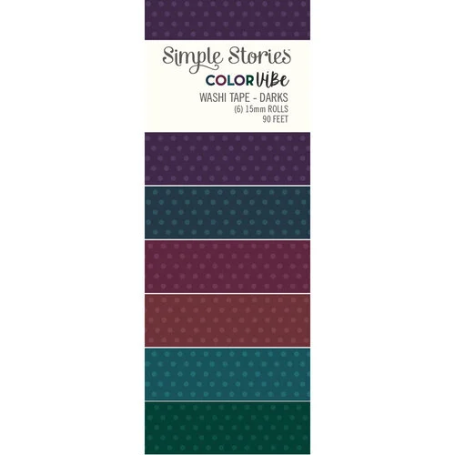 Simple Stories - Color Vibe Collection - Washi Tape - Darks 1 Simple Stories - Color Vibe Collection - Washi Tape - Darks