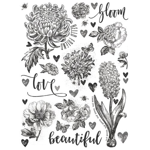 Simple Stories - Simple Vintage Essentials Collection - Rub Ons - Botanicals