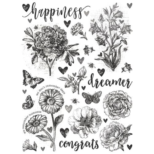 Simple Stories - Simple Vintage Essentials Collection - Rub Ons - Botanicals