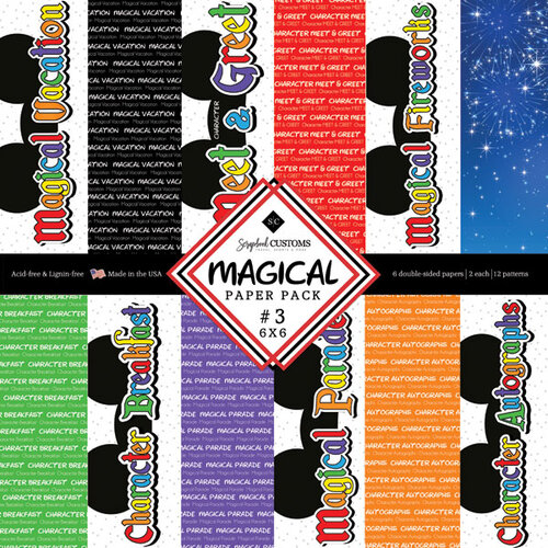 Scrapbook Customs - Magical Collection - 6 x 6 Paper Pack - Magical 03 1 Scrapbook Customs - Magical Collection - 6 x 6 Paper Pack - Magical 03