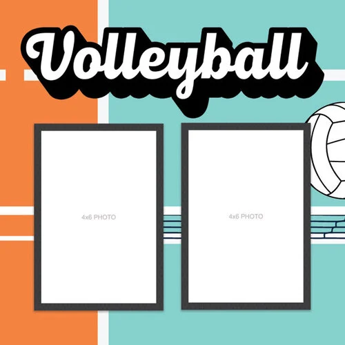 Scrapbook Customs - 12 x 12 Double Sided Paper - Volley Ball Left Quick Page 2 Scrapbook Customs - 12 x 12 Double Sided Paper - Volley Ball Left Quick Page