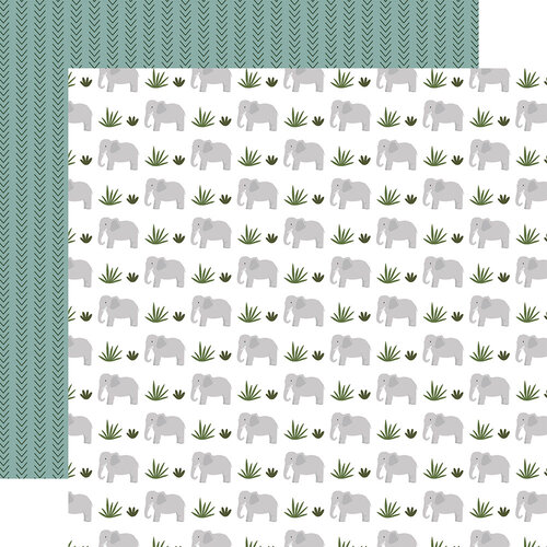 Echo Park - Little Explorer Collection - 12 x 12 Double Sided Paper - Exploring Elephants