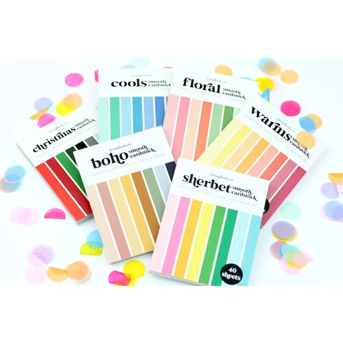 Scrapbook.com - Smooth Cardstock Paper Pad - A2 - Bundle of 6 Paper Pads - 240 Sheets