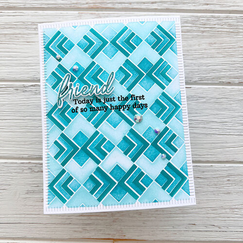Pinkfresh Studio - Layering Stencils - Geo Tiles 2 Pinkfresh Studio - Layering Stencils - Geo Tiles