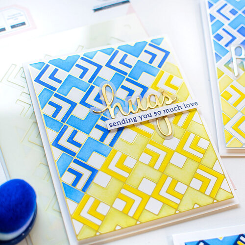 Pinkfresh Studio - Layering Stencils - Geo Tiles 6 Pinkfresh Studio - Layering Stencils - Geo Tiles