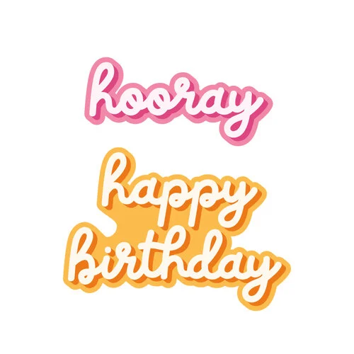 Scrapbook.com - Decorative Die Set - Joyful - Hooray Happy Birthday 1 Scrapbook.com - Decorative Die Set - Joyful - Hooray Happy Birthday