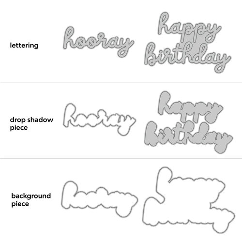 Scrapbook.com - Decorative Die Set - Joyful - Hooray Happy Birthday 2 Scrapbook.com - Decorative Die Set - Joyful - Hooray Happy Birthday