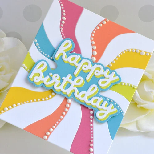 Scrapbook.com - Decorative Die Set - Joyful - Hooray Happy Birthday 4 Scrapbook.com - Decorative Die Set - Joyful - Hooray Happy Birthday
