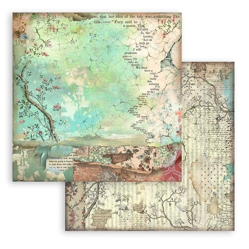 Stamperia - Alice Forever Collection - 8 x 8 Paper Pad - Backgrounds