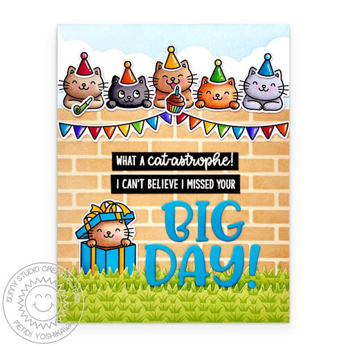 Sunny Studio Stamps - Sunny Snippets - Craft Dies - Birthday Cat 2 Sunny Studio Stamps - Sunny Snippets - Craft Dies - Birthday Cat
