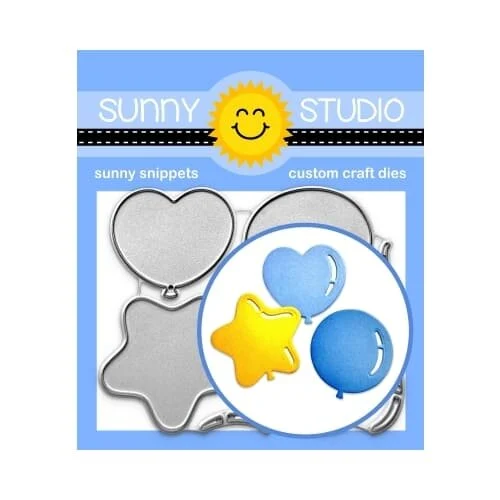 Sunny Studio Stamps - Sunny Snippets - Craft Dies - Bright Balloons