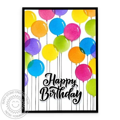Sunny Studio Stamps - Sunny Snippets - Craft Dies - Bright Balloons