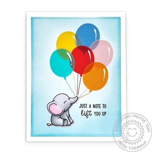 Sunny Studio Stamps - Sunny Snippets - Craft Dies - Bright Balloons