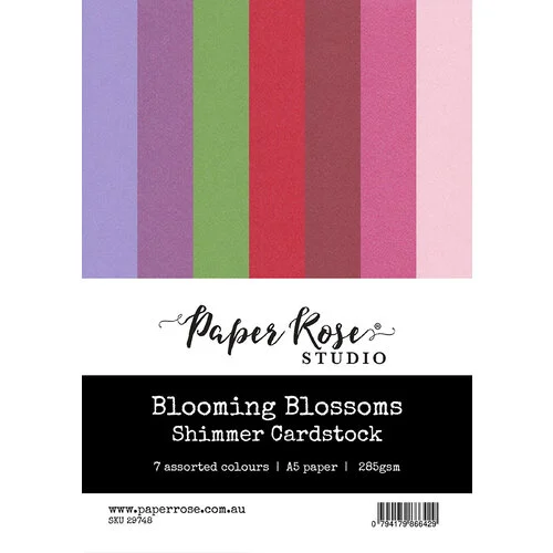 Paper Rose - A5 Shimmer Cardstock - Blooming Blossoms - Assorted 1 Paper Rose - A5 Shimmer Cardstock - Blooming Blossoms - Assorted