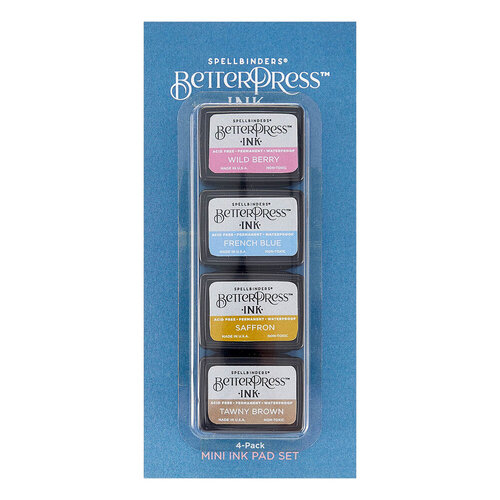 Spellbinders - BetterPress Collection - BetterPress Ink - Mini Ink Pads - Nature Tones - 4 Pack 2 Spellbinders - BetterPress Collection - BetterPress Ink - Mini Ink Pads - Nature Tones - 4 Pack