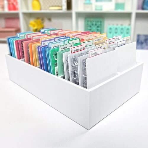 Scrapbook.com - Craft Room Basics - Pocket Cards Organizer - with Tabbed Dividers - Cools