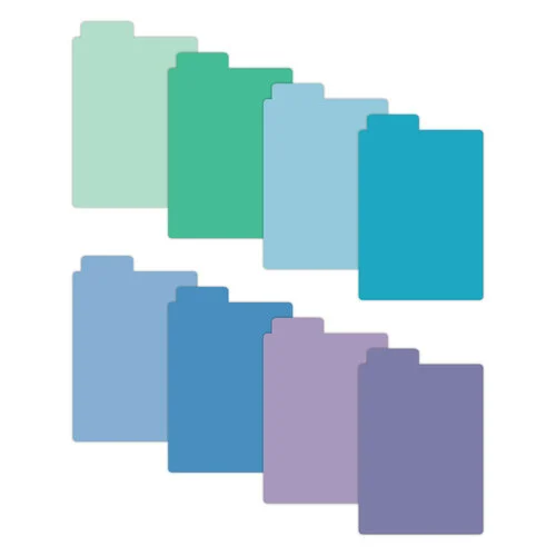 Scrapbook.com - Craft Room Basics - Pocket Cards Organizer - with Tabbed Dividers - Cools