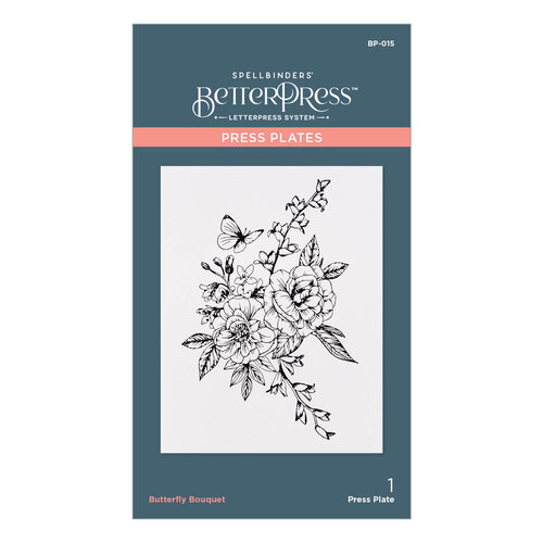 Spellbinders - BetterPress Collection - Press Plates - Butterfly Bouquet