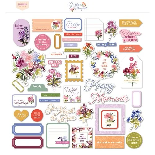 Pinkfresh Studio - Garden Bouquet Collection - Ephemera Pack 1 Pinkfresh Studio - Garden Bouquet Collection - Ephemera Pack