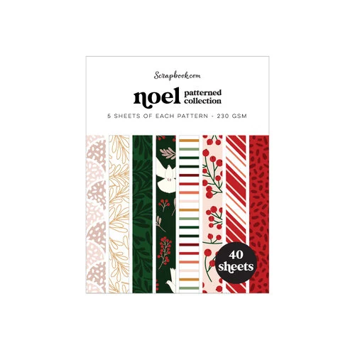 Scrapbook.com - Noel - Patterned Cardstock Paper Pad - Double Sided - A2 - 4.25 x 5.5 - 40 Sheets 1 Scrapbook.com - Noel - Patterned Cardstock Paper Pad - Double Sided - A2 - 4.25 x 5.5 - 40 Sheets