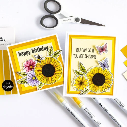 Scrapbook.com - Yellows - Smooth Cardstock Paper Pad - 6x8 - 40 Sheets