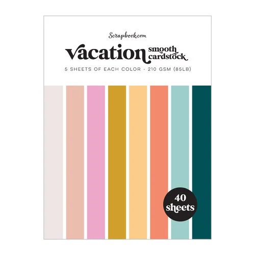 Scrapbook.com - Vacation - Smooth Cardstock Paper Pad - 6x8 - 40 Sheets 1 Scrapbook.com - Vacation - Smooth Cardstock Paper Pad - 6x8 - 40 Sheets