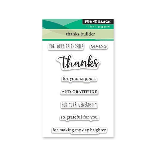 Penny Black - Clear Photopolymer Stamps - Thanks Builder