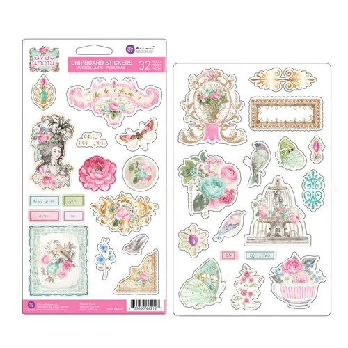 Prima - Avec Amour Collection - Chipboard Stickers 1 Prima - Avec Amour Collection - Chipboard Stickers