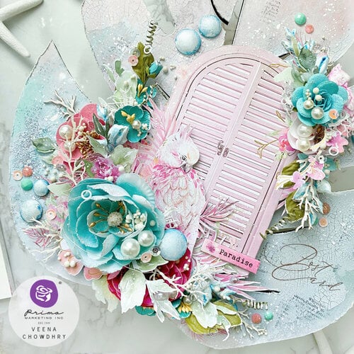 Prima - Postcards From Paradise Collection - Chipboard Stickers