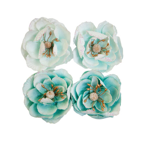 Prima - Postcards From Paradise Collection - Flower Embellishments - Soft Breeze 1 Prima - Postcards From Paradise Collection - Flower Embellishments - Soft Breeze