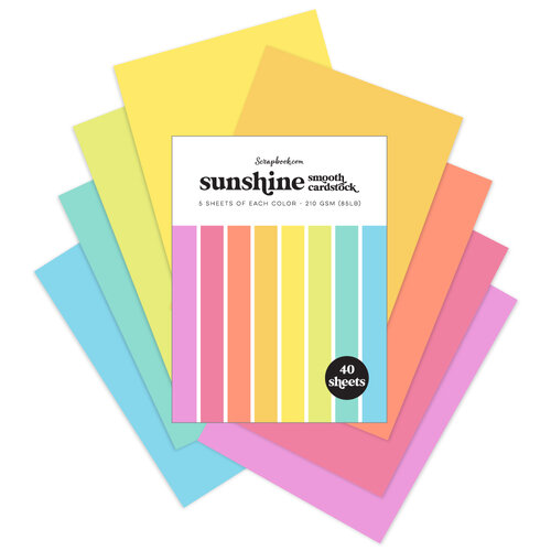 Scrapbook.com - Sunshine - Smooth Cardstock Paper Pads - 2 Pack Bundle - A2 and 6x8 - 80 Sheets 2 Scrapbook.com - Sunshine - Smooth Cardstock Paper Pads - 2 Pack Bundle - A2 and 6x8 - 80 Sheets