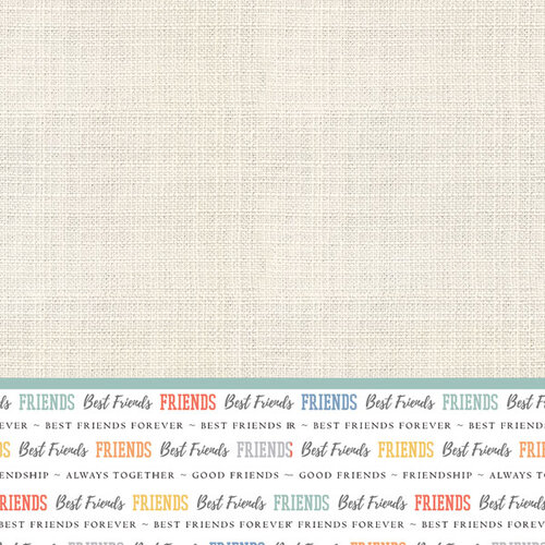 Scrapbook Customs - 12 x 12 Double Sided Paper - Friends Forever Right Quick Page