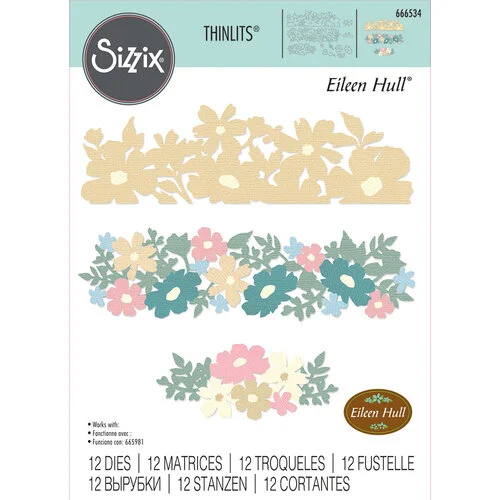 Sizzix - Thinlits Dies - Floral Silhouettes 1 Sizzix - Thinlits Dies - Floral Silhouettes