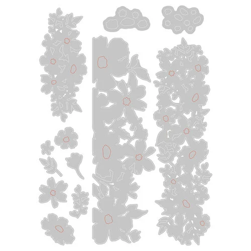 Sizzix - Thinlits Dies - Floral Silhouettes 3 Sizzix - Thinlits Dies - Floral Silhouettes