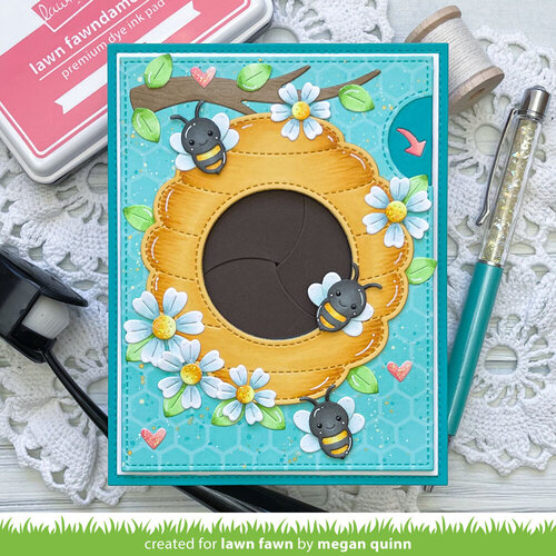Lawn Fawn - Lawn Cuts - Dies - Magic Iris Beehive Add-On